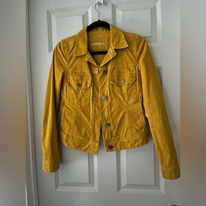 Women’s Gap 1969 Yellow Gold moto corduroy jacket coat Size Small Fall
